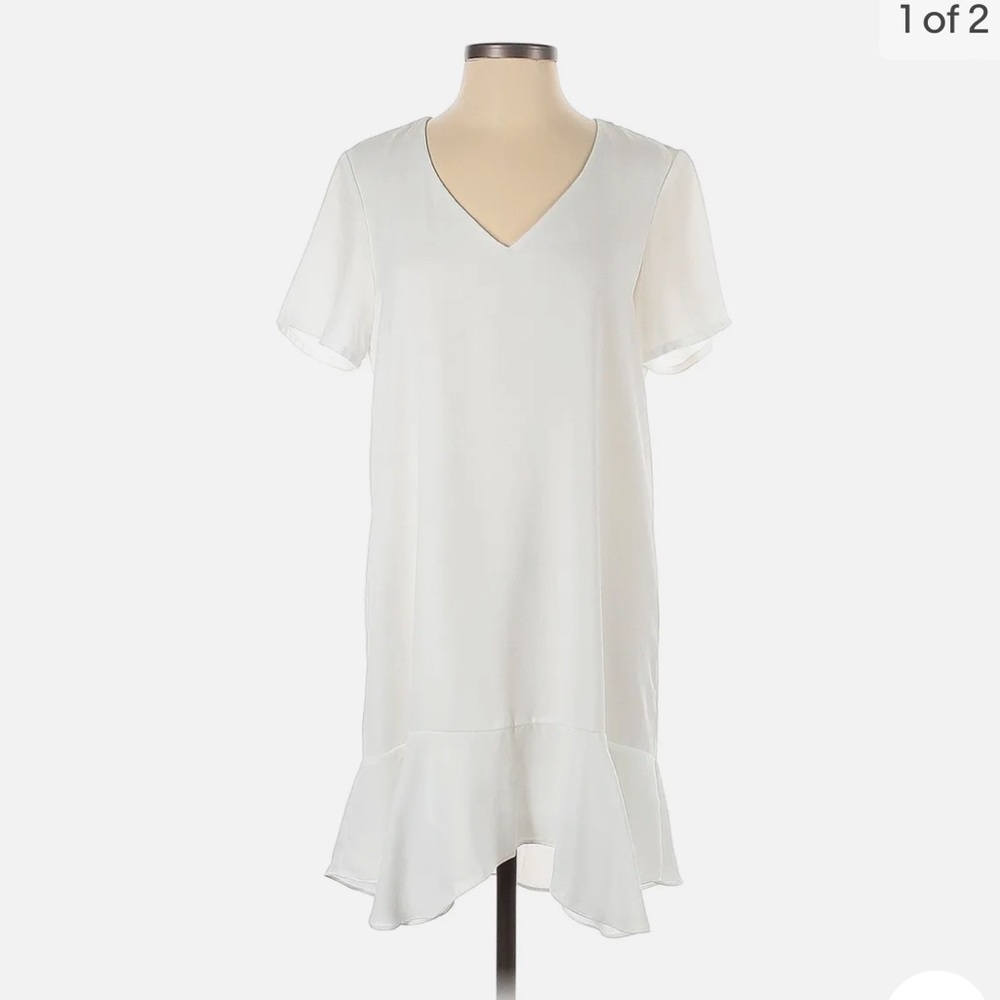 Three Eighty Two White Short Sleeve Dress